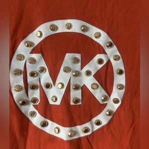 Michael Kors Orange Studded Logo Tee